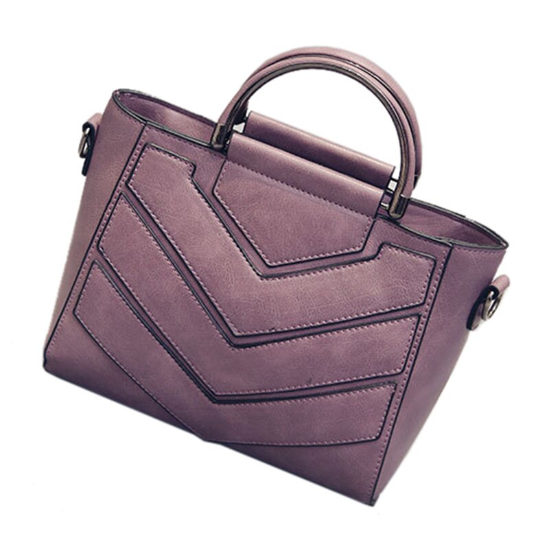 Luxury Women Bags Messenger Bag Tote Shoulder Hand Bag Leather Handbag Purple - ebowsos