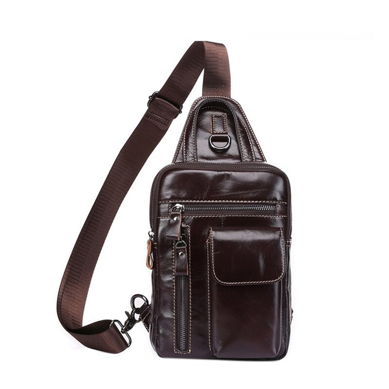 MVA Men's Crossbody Bags Men's Chest Bag Designer Messenger bag Leather Shoulder Bags 2018 Travel Dropshipping - ebowsos