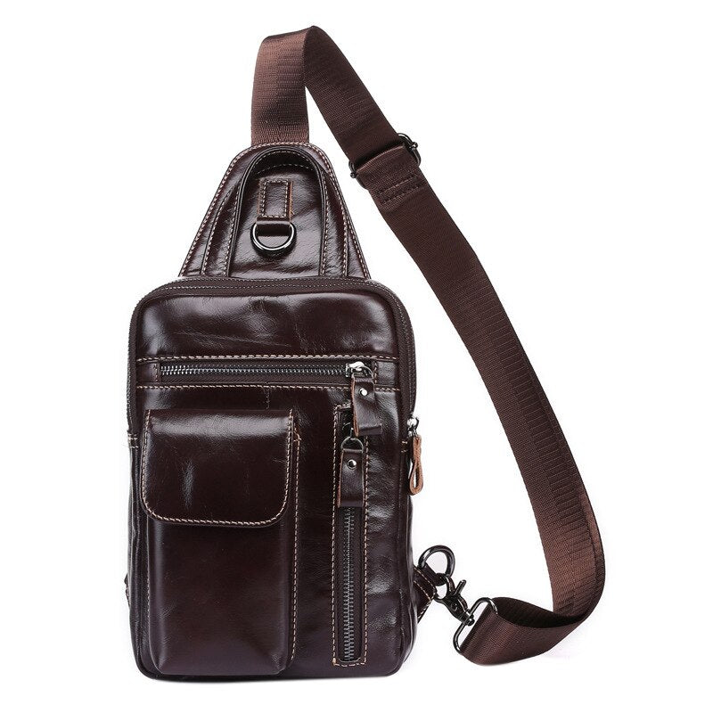 MVA Men's Crossbody Bags Men's Chest Bag Designer Messenger bag Leather Shoulder Bags 2018 Travel Dropshipping - ebowsos