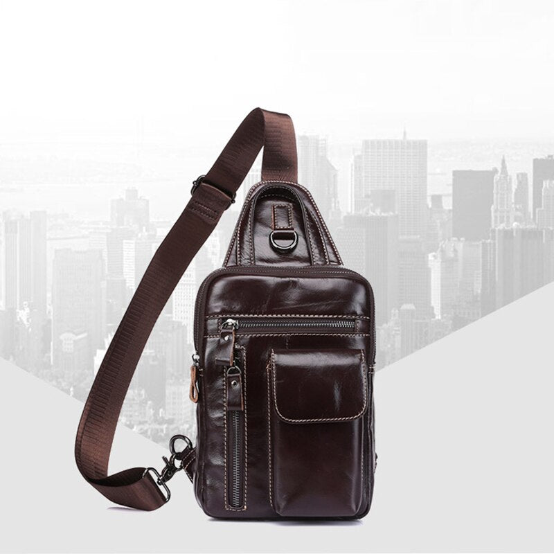 MVA Men's Crossbody Bags Men's Chest Bag Designer Messenger bag Leather Shoulder Bags 2018 Travel Dropshipping - ebowsos