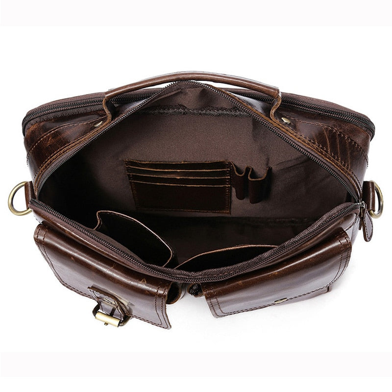 MVA Messenger Bag Men's Genuine Leather Shoulder Bags Male Top-handle Hasp Leather Men Bag Crossbody Bags for men handbag - ebowsos