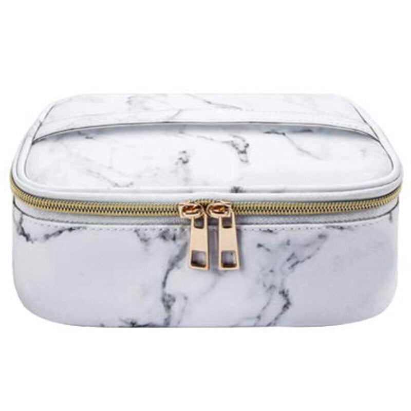 Marble Makeup Bag Portable Travel Cosmetic Bag Organizer Multifunction Case With Gold Zipper Toiletry Bag For Woman (7.95 - ebowsos