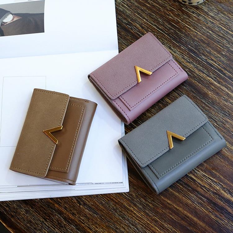 Matte Leather Small Women Wallet Mini Womens Wallets And Purses Short Female Coin Purse Credit Card Holder - ebowsos