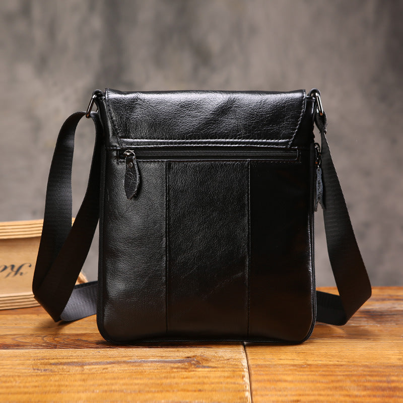 Men Messenger Bag Men's shoulder bag Genuine Men's Small Casual Flap male Crossbody Bags For men - ebowsos