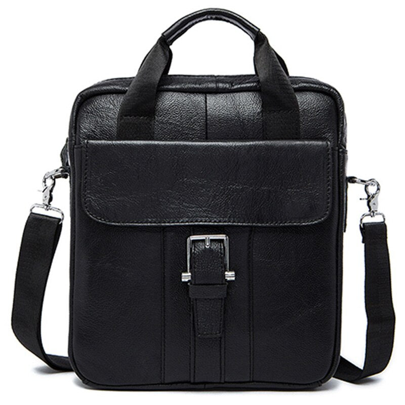 Men'S Leather Crossbody Leather Tote Top Leather Handbag Vertical Men'S Casual Shoulder Crossbody Bag - ebowsos