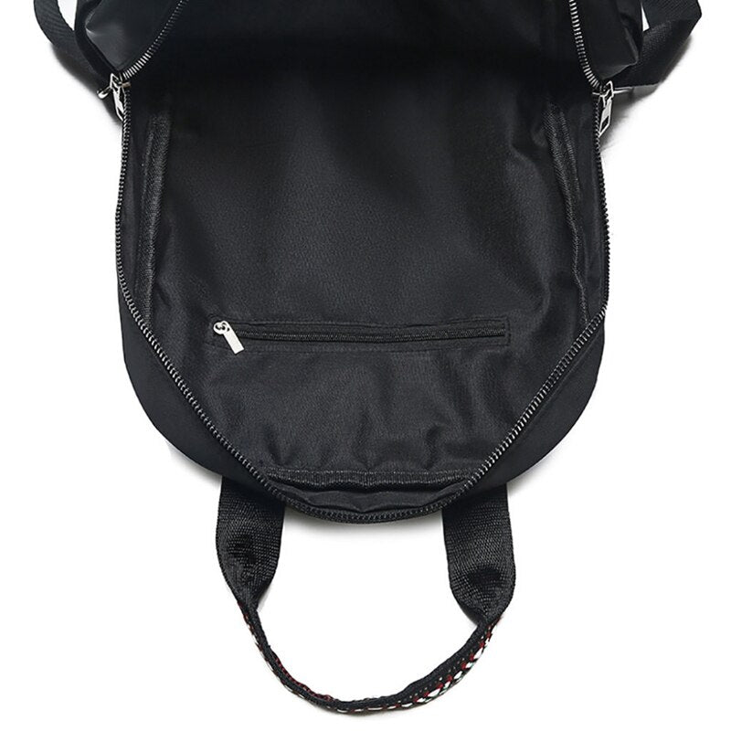 Men'S Rucksack School Travel Student School Laptop Bag Solid Backpack Girl Boy Zipper Backpack - ebowsos