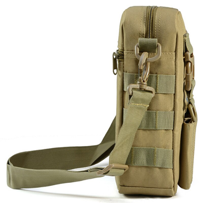 Men Waterproof Vertical Messenger Bag Shoulder Bag Outdoor Travel Commuter Package Extend Molle Bag - ebowsos