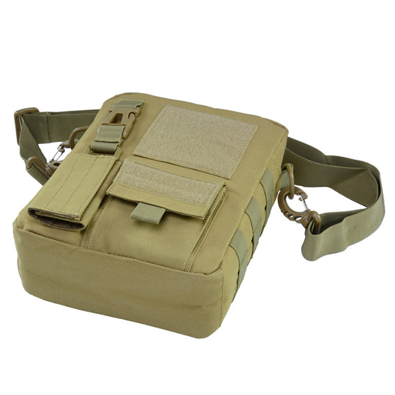 Men Waterproof Vertical Messenger Bag Shoulder Bag Outdoor Travel Commuter Package Extend Molle Bag - ebowsos