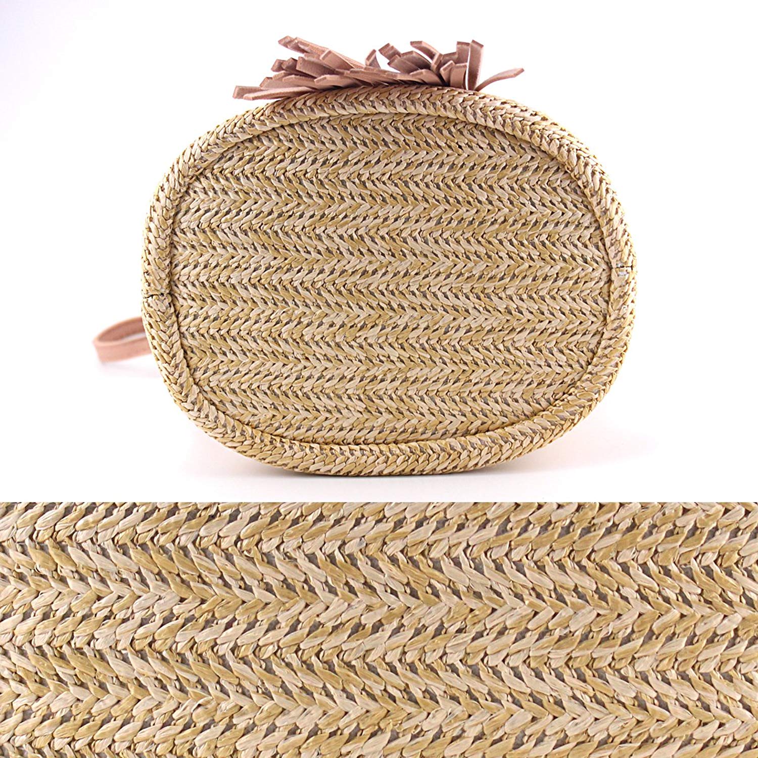 Messenger Bag Ladies Fabric Summer Beach Bags With Tassels Weaving Crossbody Bag Women Weaving Money Bank Knitted Beach H - ebowsos