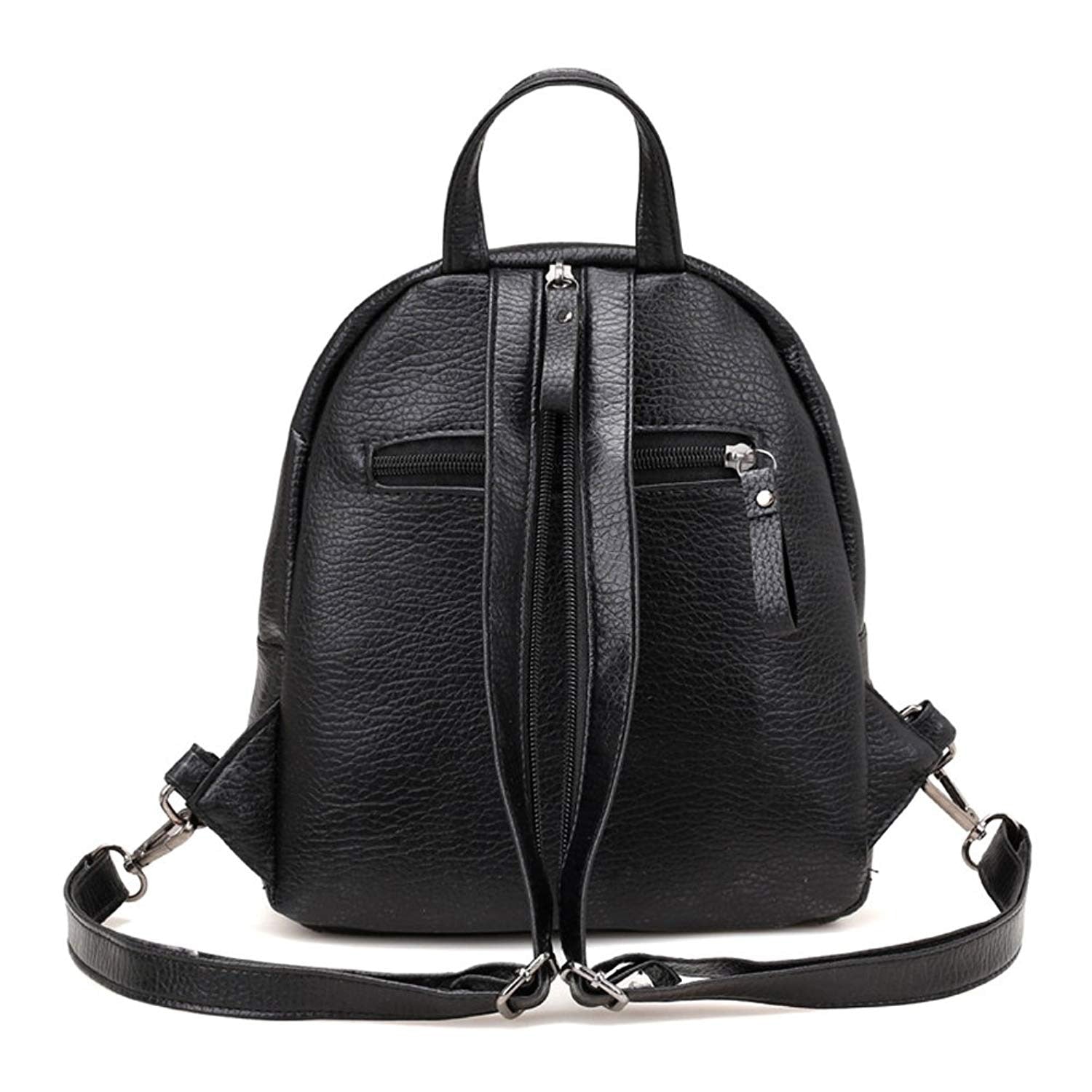 Mini Backpack, Classic Leather Travel Daypack Shoulder Bag for Women Girls - ebowsos