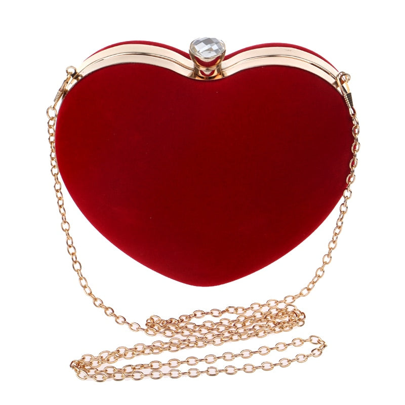 Mini Women Heart diamond Pearl Bag Fashion Evening Bag Part Time Must Have Bag Best Shoulder Bag Mobile Phone Case - ebowsos