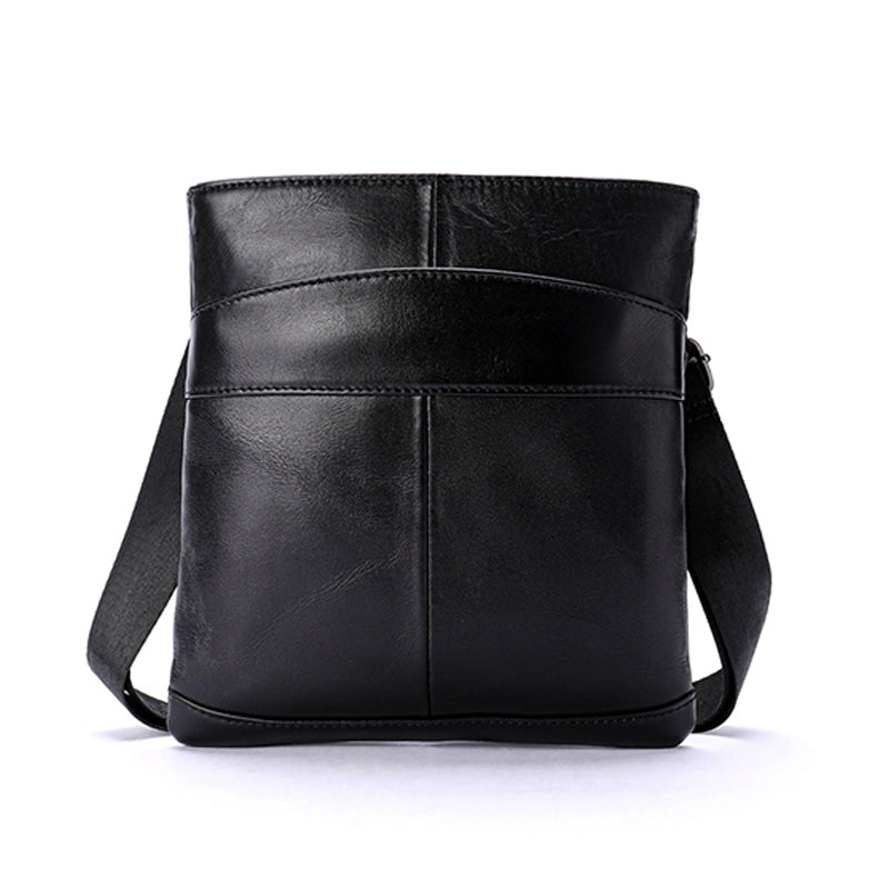 Mva Leather Shoulder Bag Casual Messenger Bag Business Casual Bag Leather Briefcase Small Leather Shoulder Bag - ebowsos