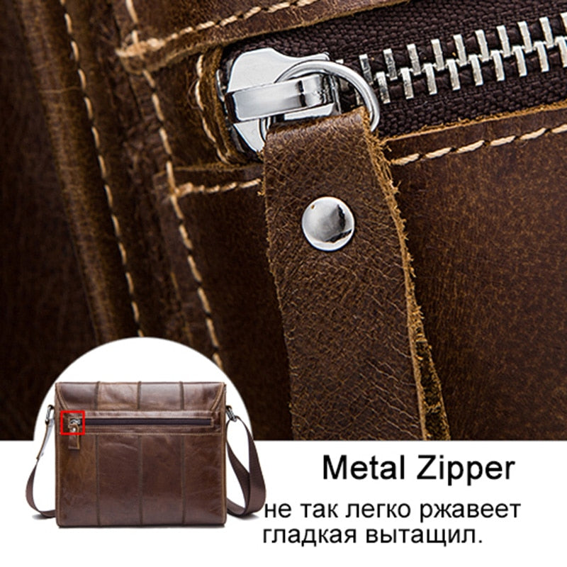 Mva Leather Shoulder Bag Vintage Messenger Bag Cross Section Flap Messenger Bag Large-Capacity Shoulder Bag - ebowsos