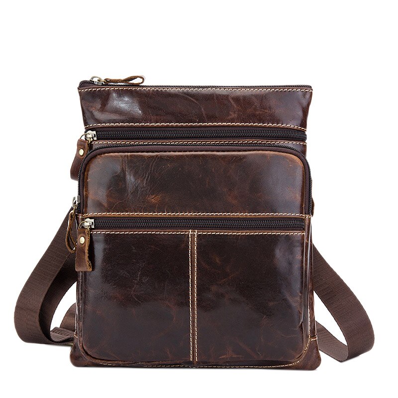 Mva Messenger Bag Men'S Leather Bag Retro Crossbody Men'S Shoulder Bag Leather Men'S Bag 8843.Oil Palm - ebowsos