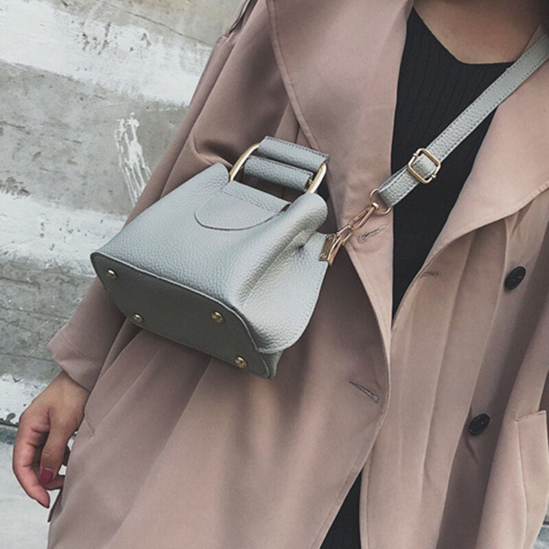 New Fashion Style Pu Women'S Handbags European Fashion Design Bags Zipper Shoulder Bag Solid Ladies Messenger Bags Tote - ebowsos