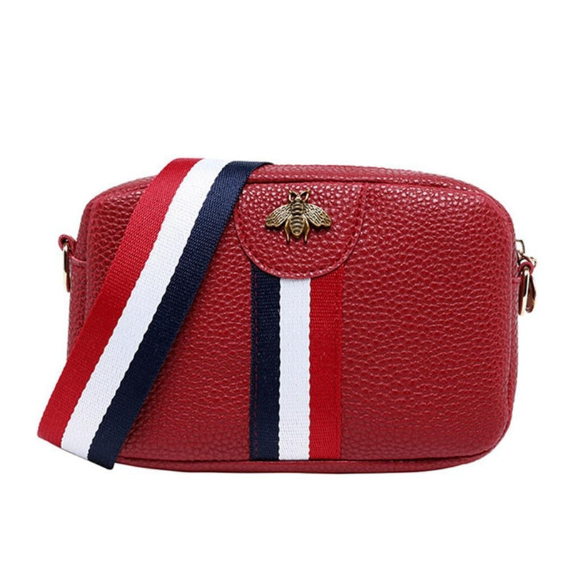 New Female Casual Rectangle Shape Mini Portable Single-Shoulder Bag Pu Leather Phone Coin Bag New Trend Handbag Crossbody - ebowsos