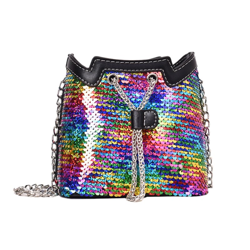 New High-Quality Bucket Handbag Sequin Crossbody Bags For Women Shoulder Bags Ladies Luxury Crossbody Shoulder Bag - ebowsos