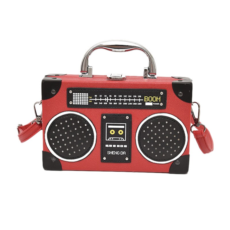 New Retro Radio Box Style Pu Leather Ladies Handbag Shoulder Bag Purse Women'S Crossbody Messenger Bag Flap Bag - ebowsos