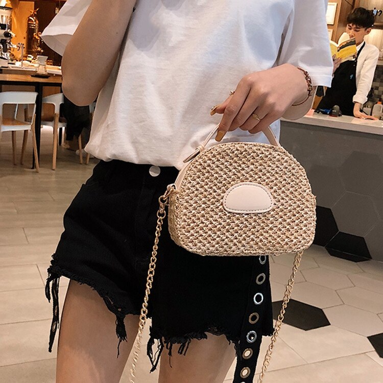 New Straw Shoulder Bags Women Small Bags Female Casual Beach Bag 2019 Crossbody Bags For Women Summer Tote - ebowsos