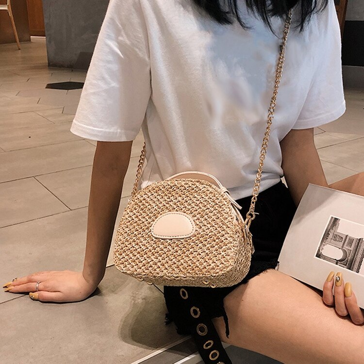 New Straw Shoulder Bags Women Small Bags Female Casual Beach Bag 2019 Crossbody Bags For Women Summer Tote - ebowsos