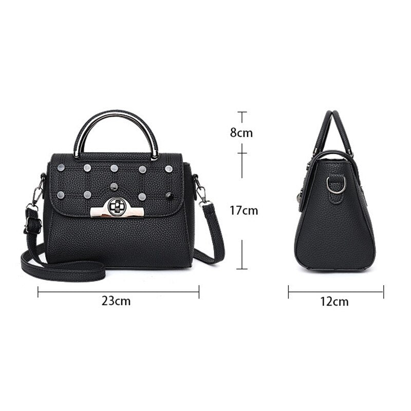 New Style Messenger Bag For Women Pu Leather Handbags Luxury Quality Female Shoulder Bags Famous Women Designer Flap Satc - ebowsos