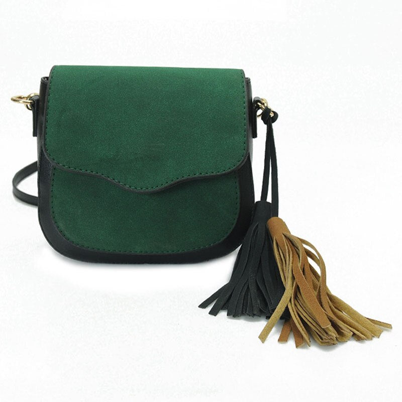 New Women Bags Tassel Shoulder Bag Designer Matte Pu Women Messenger Bags Crossbody Handbags - ebowsos