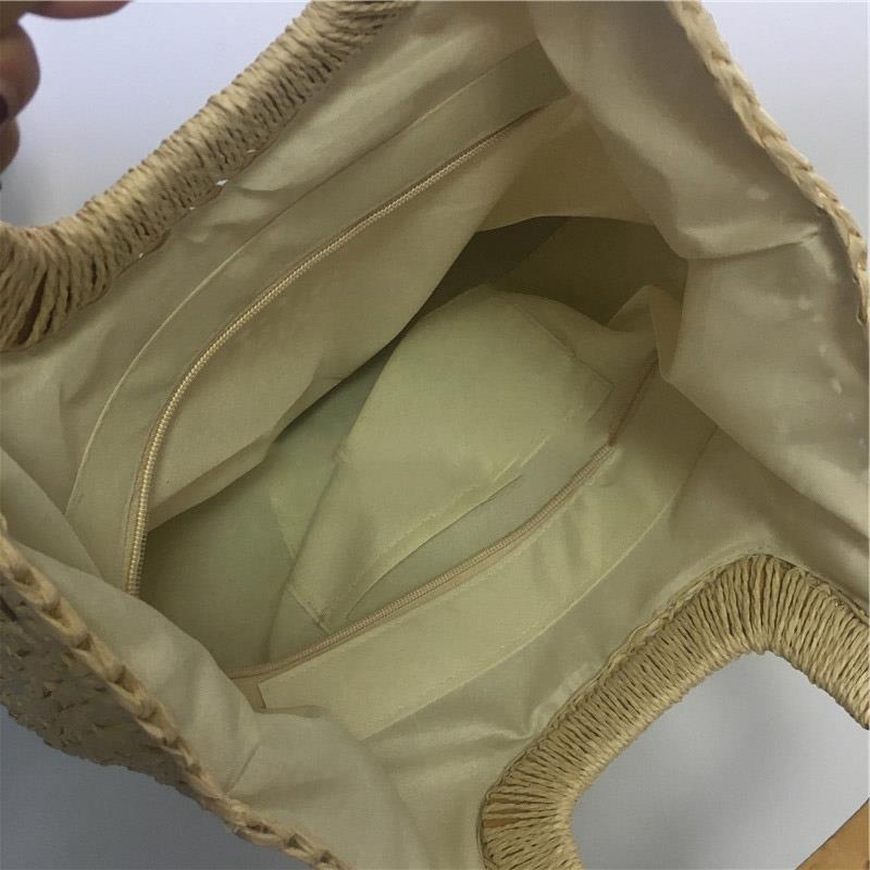 New Women Summer Beach Bag Large Capacity Ladies Handbags Handmade Straw Bag For Women Bohemian Rattan Travel Tote Bags - ebowsos