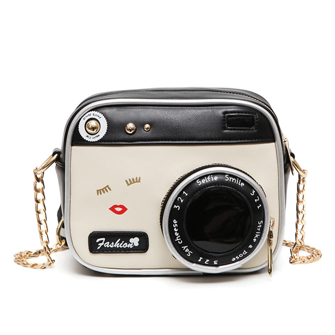 New female tide shoulder bag retro bag fashion camera shoulder bag small party handbag chain Messenger bag - ebowsos