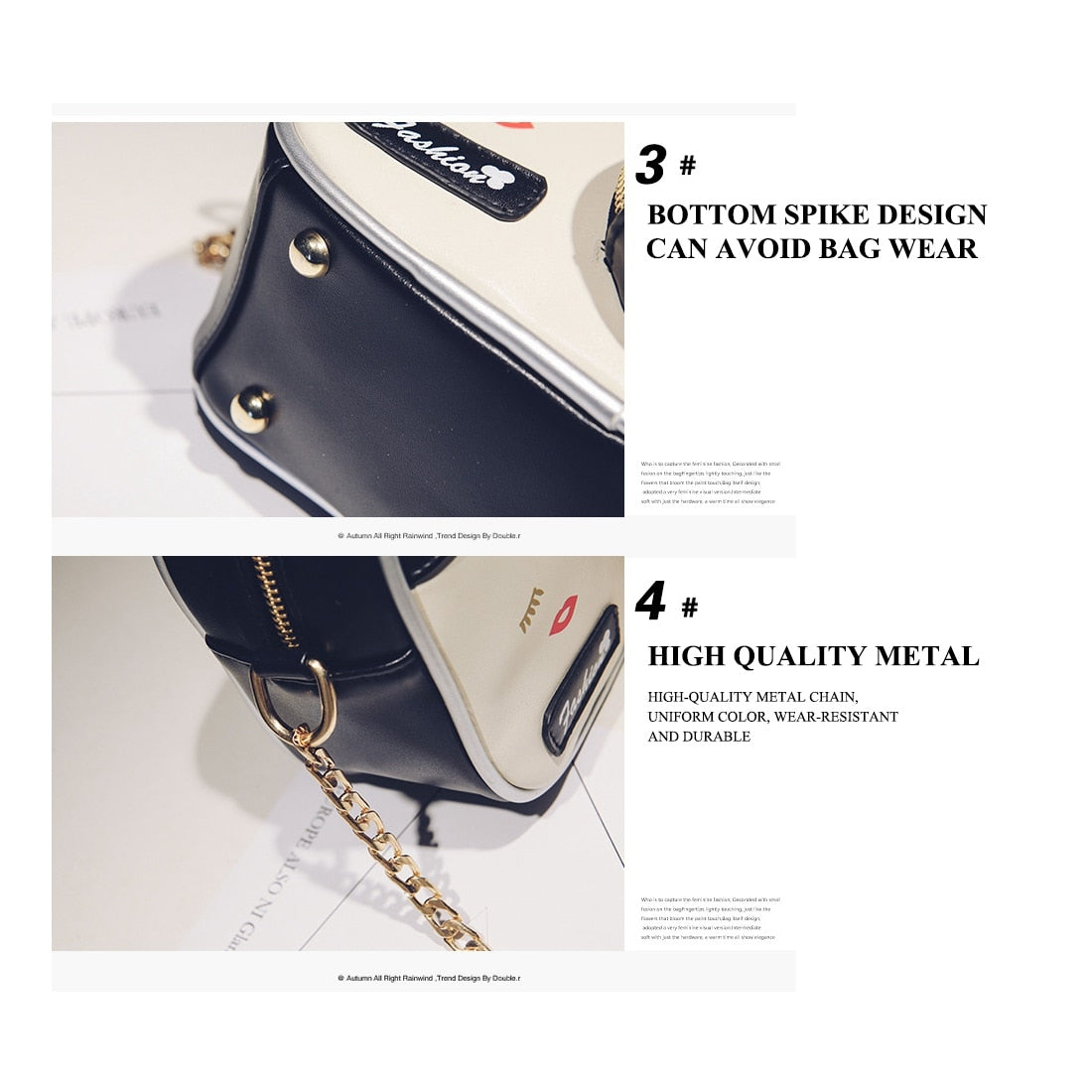 New female tide shoulder bag retro bag fashion camera shoulder bag small party handbag chain Messenger bag - ebowsos