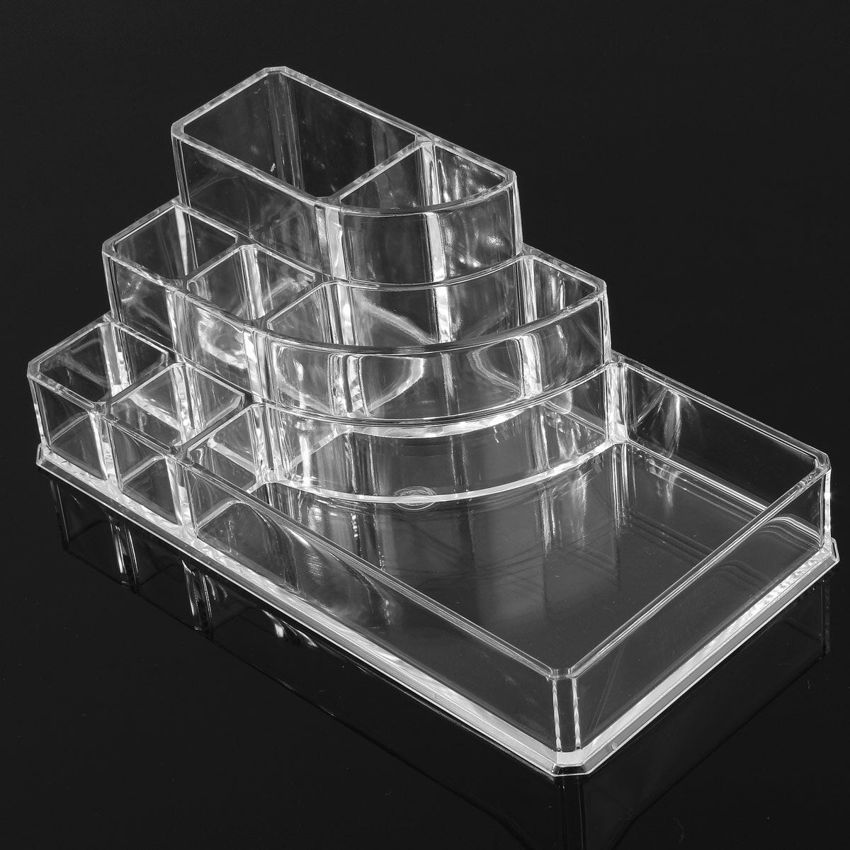 Organizer  Box Acrylic Cosmetic Display box for Makeup  transparent - ebowsos