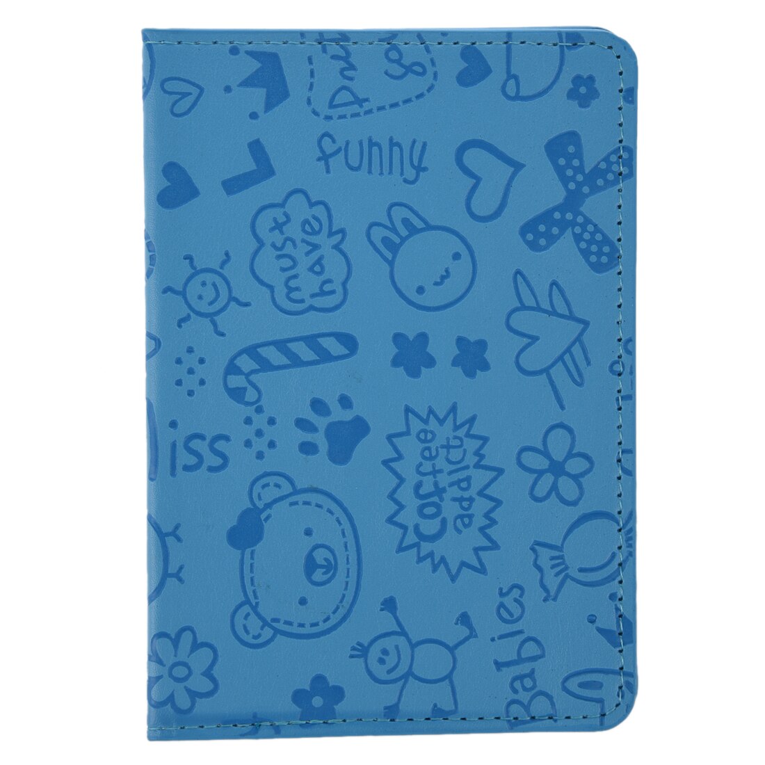 Organizer Passport cover Leather Passport Holder-Blue - ebowsos