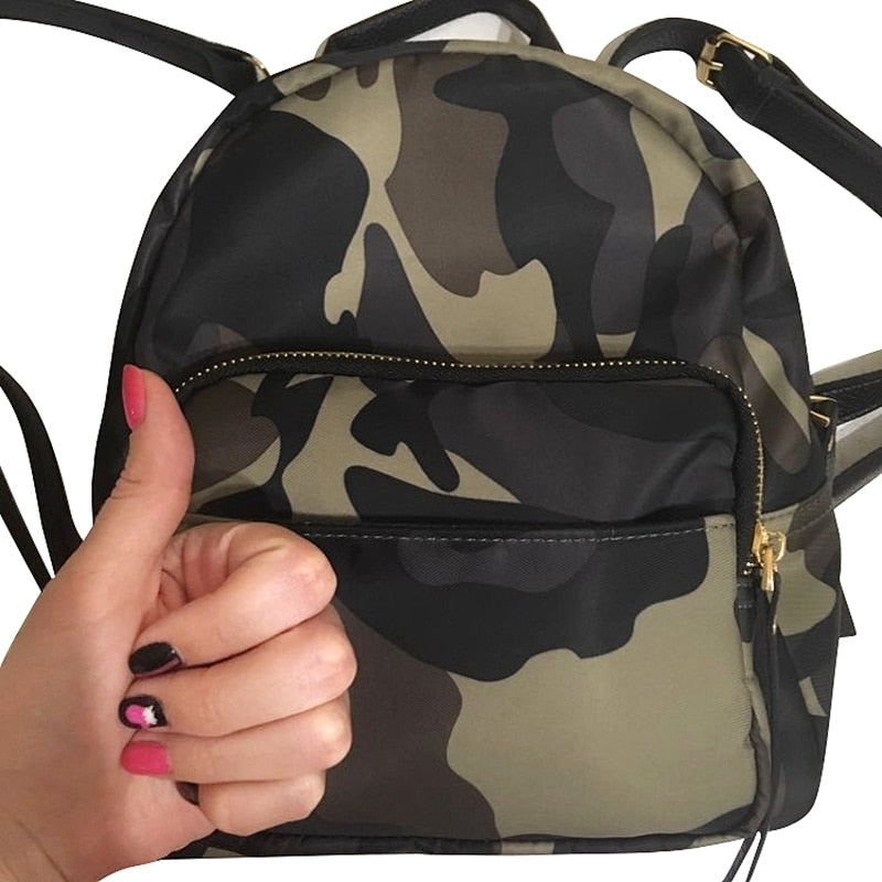 Oxford Small Backpack For Women School Backpacks Plaid Mini Casual Daypack Feminine Mochila Camouflage School Bag - ebowsos