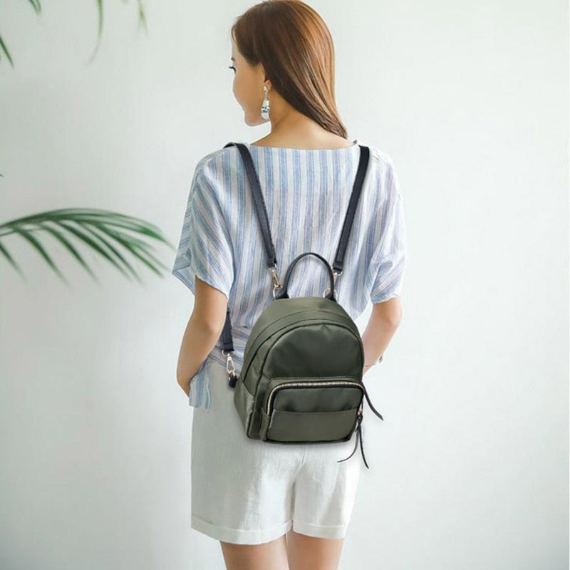 Oxford Small Backpack For Women School Backpacks Plaid Mini Casual Daypack Feminine School Bag - ebowsos