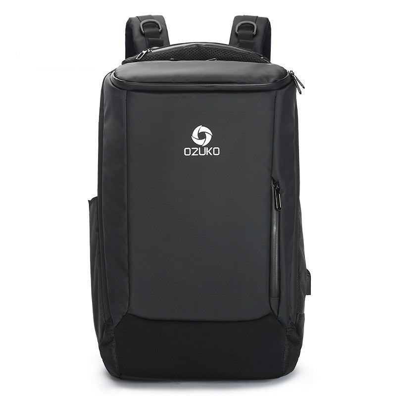 Ozuko Business Backpack Waterproof Computer Travel Backpack Wearable Waterproof Backpack - ebowsos