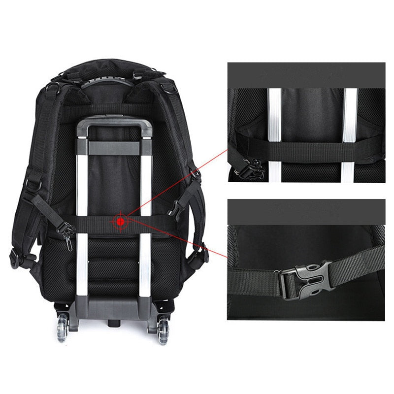 Ozuko Business Backpack Waterproof Computer Travel Backpack Wearable Waterproof Backpack - ebowsos