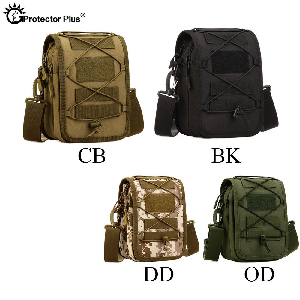 PROTECTOR PLUS Bag Messenger Bag Molle Pouch Single Shoulder Nylon Outdoor Sport Fishing Camping Crossbody - ebowsos