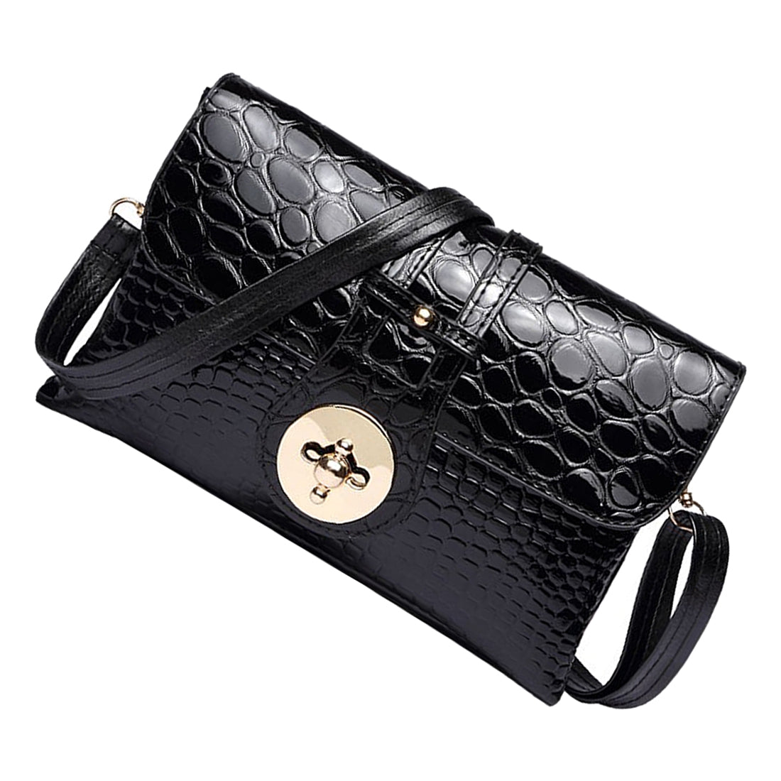 PU Material Crocodile Women Messenger Bags Ladies Crossbody Bags For Women Casual Bag Purse Clutch - ebowsos