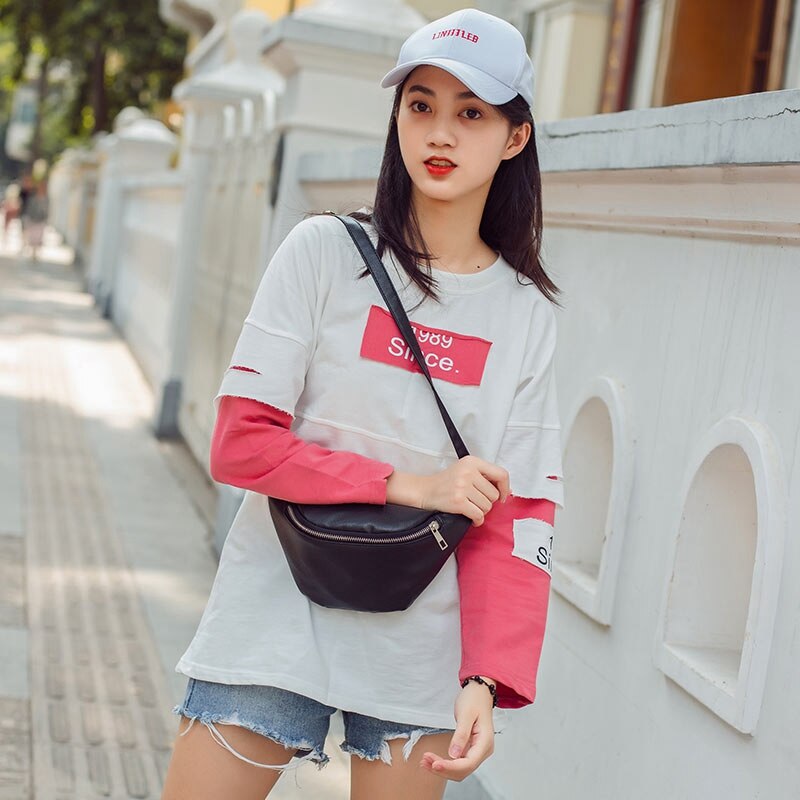 Pack Waist Bag Heuptas Belt Bag Soft Leather Waistbag Waist Bag Waist Bag Waist Bags Leather Fanny Pack Black - ebowsos