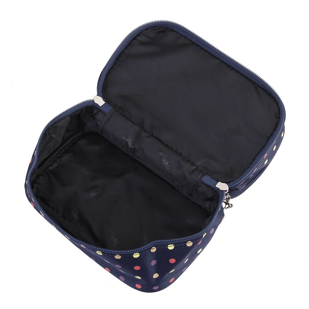 Polka dot double layer portable make-up package - ebowsos