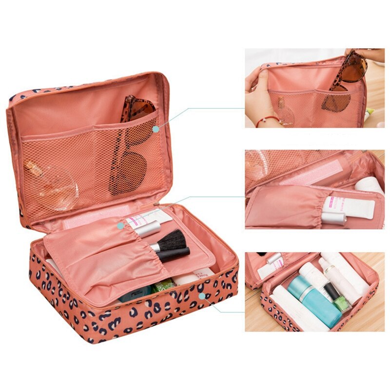 Professional Large Makeup Bag Cosmetic Case Storage Handle Organizer Travel Kit Portable Cosmetic Storage Bag - ebowsos