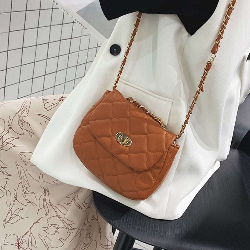 Pu Leather Crossbody Bags For Women Small Handbag Chain Shoulder Messenger Bags Travel Phone Crossbody Bag - ebowsos
