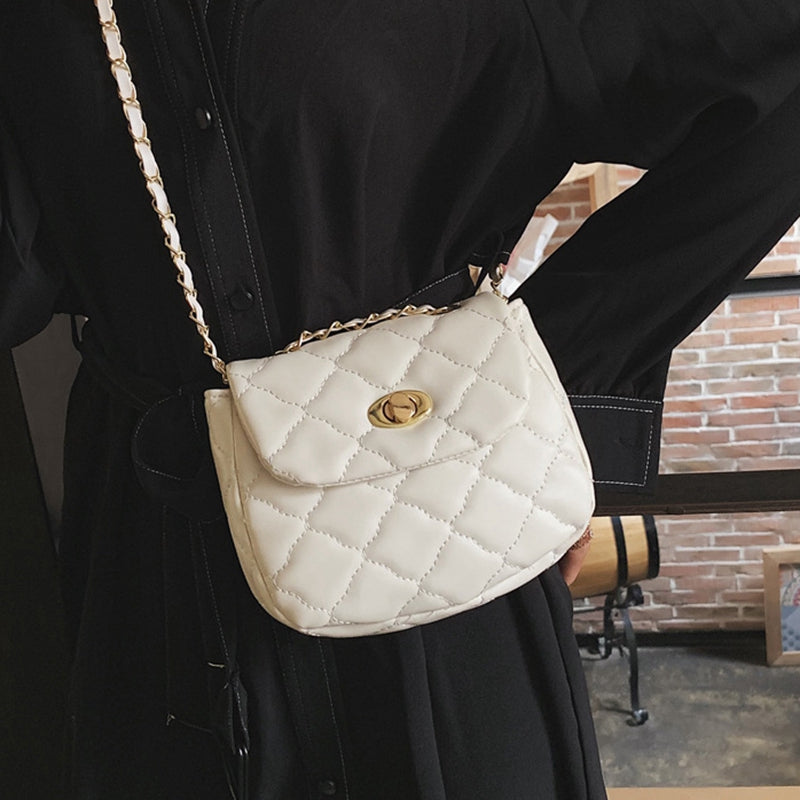 Pu Leather Crossbody Bags For Women Small Handbag Chain Shoulder Messenger Bags Travel Phone Crossbody Bag - ebowsos