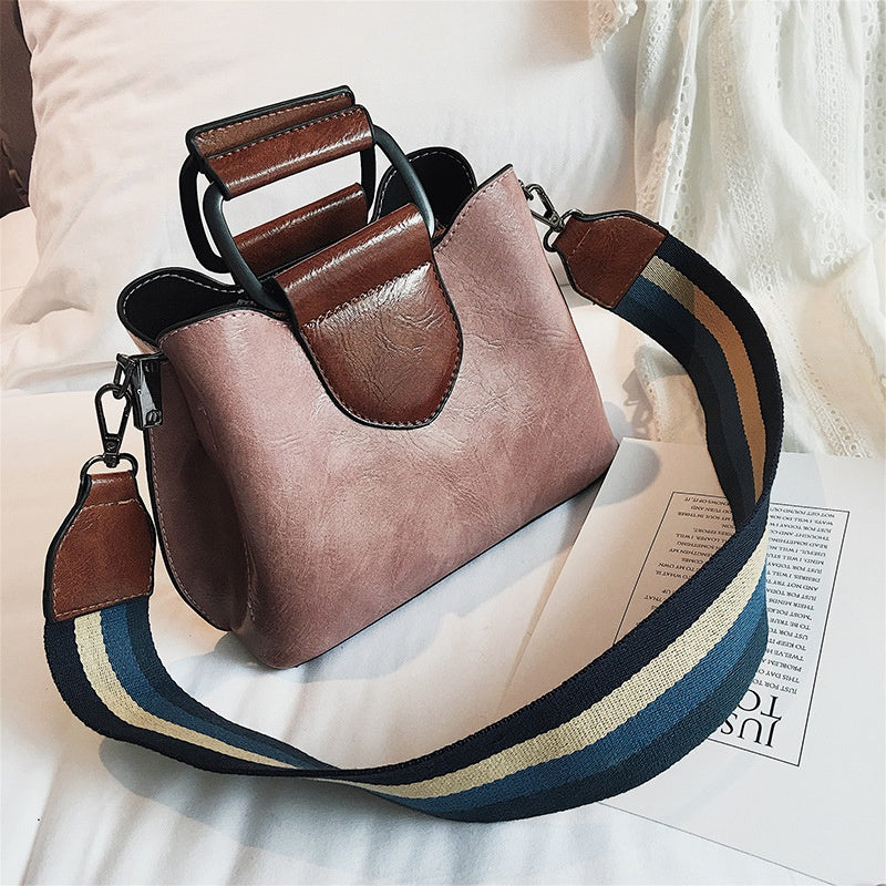 Pu Leather Handbags Women Bags Panelled Handbag Shoulder Strap Fashion Crossbody Bag - ebowsos