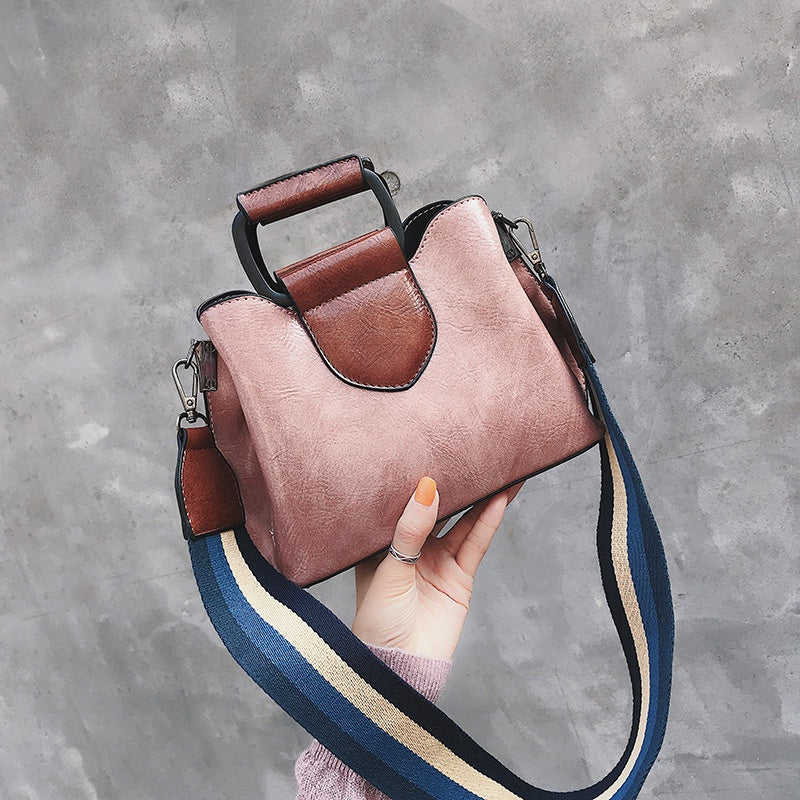 Pu Leather Handbags Women Bags Panelled Handbag Shoulder Strap Fashion Crossbody Bag - ebowsos