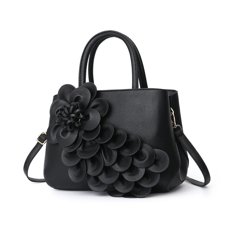 Pu Leather Luxury Women Tote Shoulder Bag Flower Handbags Female Designer Messenger Bag Beach Bag Women Summer - ebowsos