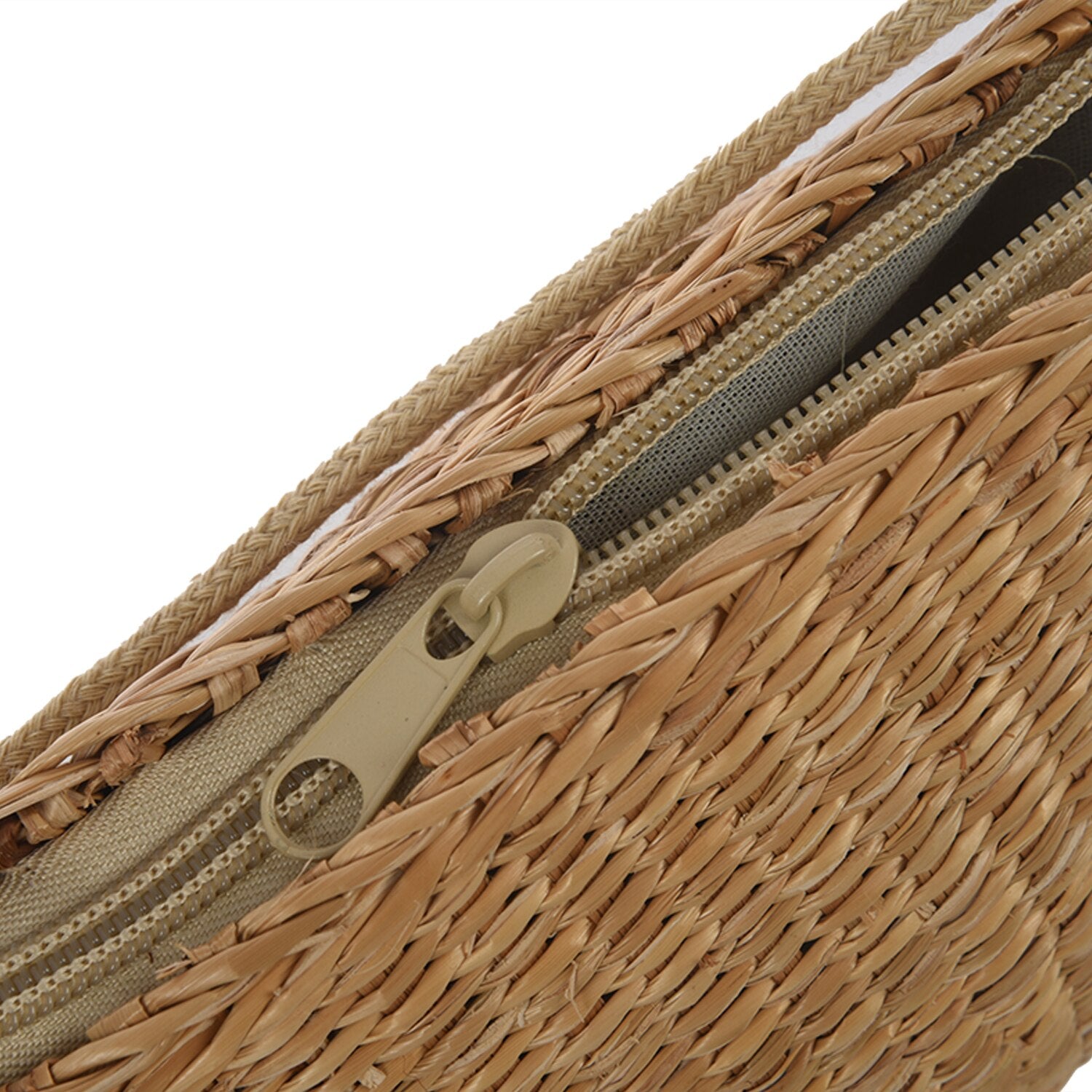 Rattan grass small ladies can be fitted with mobile phone keys purse cute grass women bag bolso - ebowsos