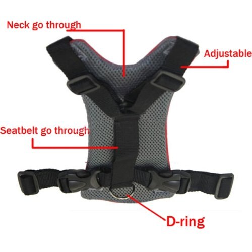 Red S Car Vehicle Auto Seat Safety Belt Seatbelt for Dog Pet - ebowsos