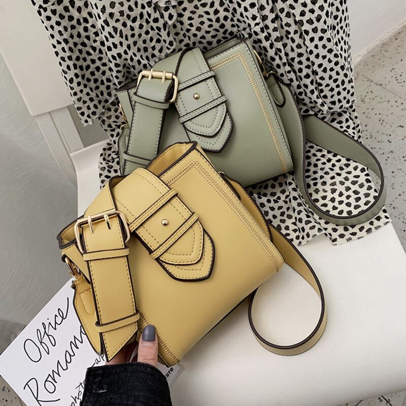 Retro Simple Female Bag Shoulder Bag Korean Version Of The Ancient Wind Trend Hong Kong Style Leisure Messenger Bag - ebowsos