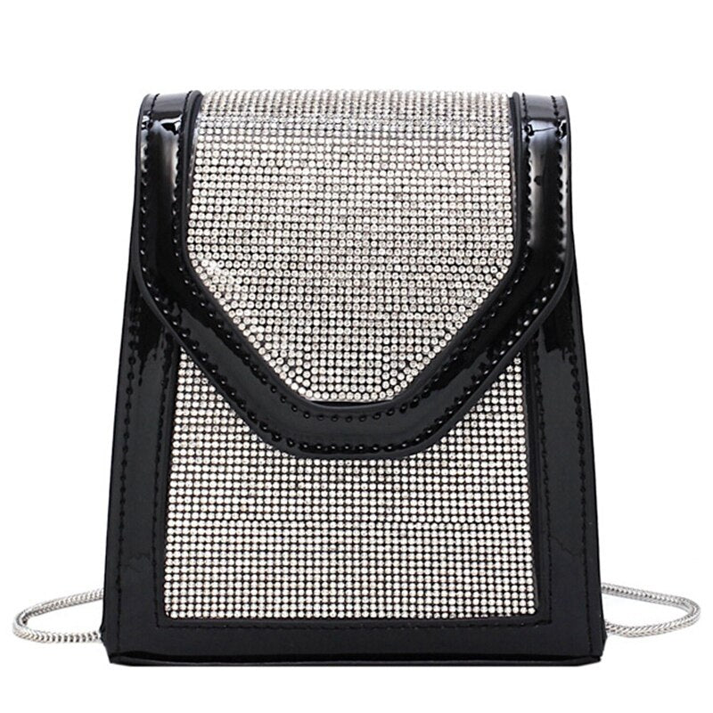 Rhinestone Inlaid For Evening Party Fashion Banquet Fashion Shoulder Storage Totes Bags For Women Lady - ebowsos