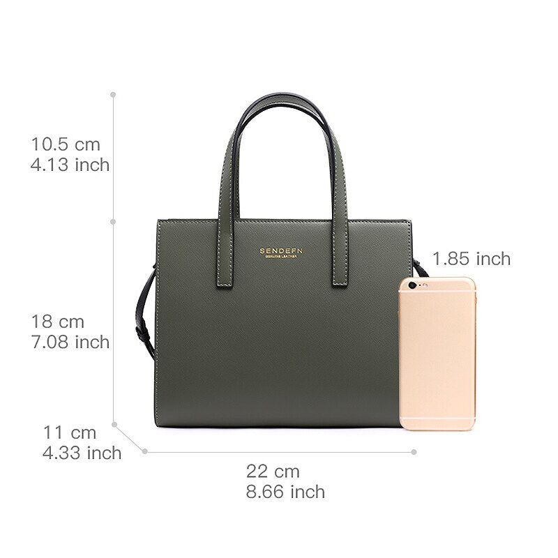 SENDEFN New Female Bag Brand Handbag Quality Women Messenger Bags Leather Tote Bag for Women - ebowsos